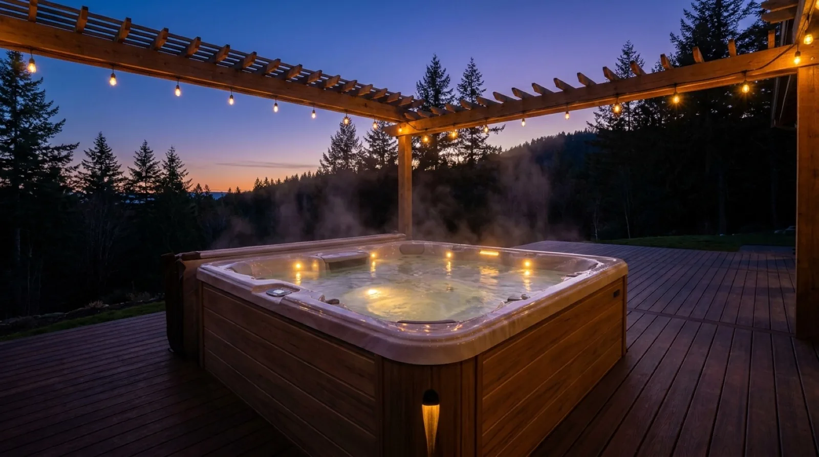 Hot tubs · evening soak